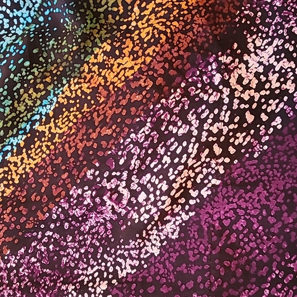 Matty M Black Multi Color Silk Maxi Dress Medium - Picture 4 of 9